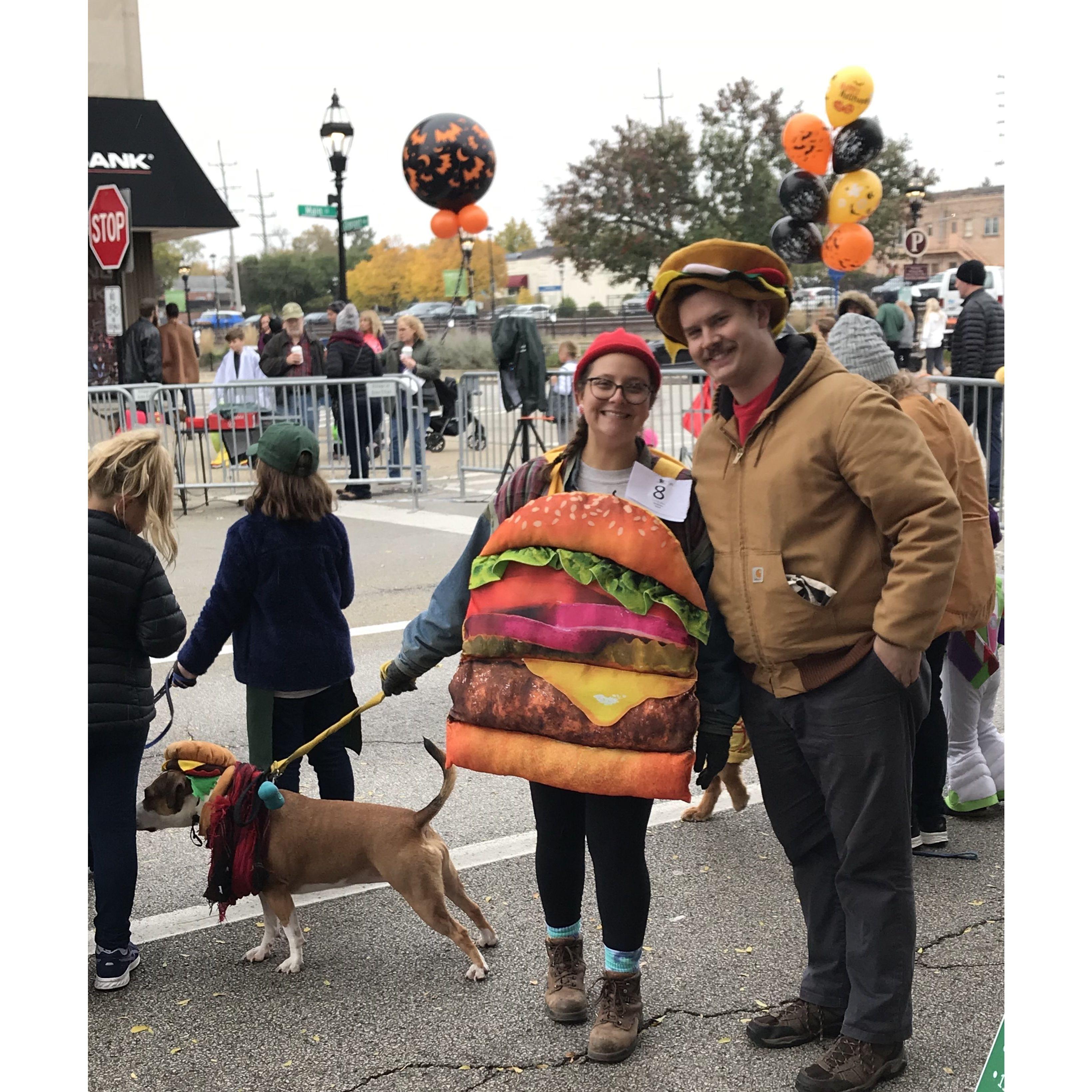 We took 2nd place for the themed family Halloween costume in Glen Ellyn, IL