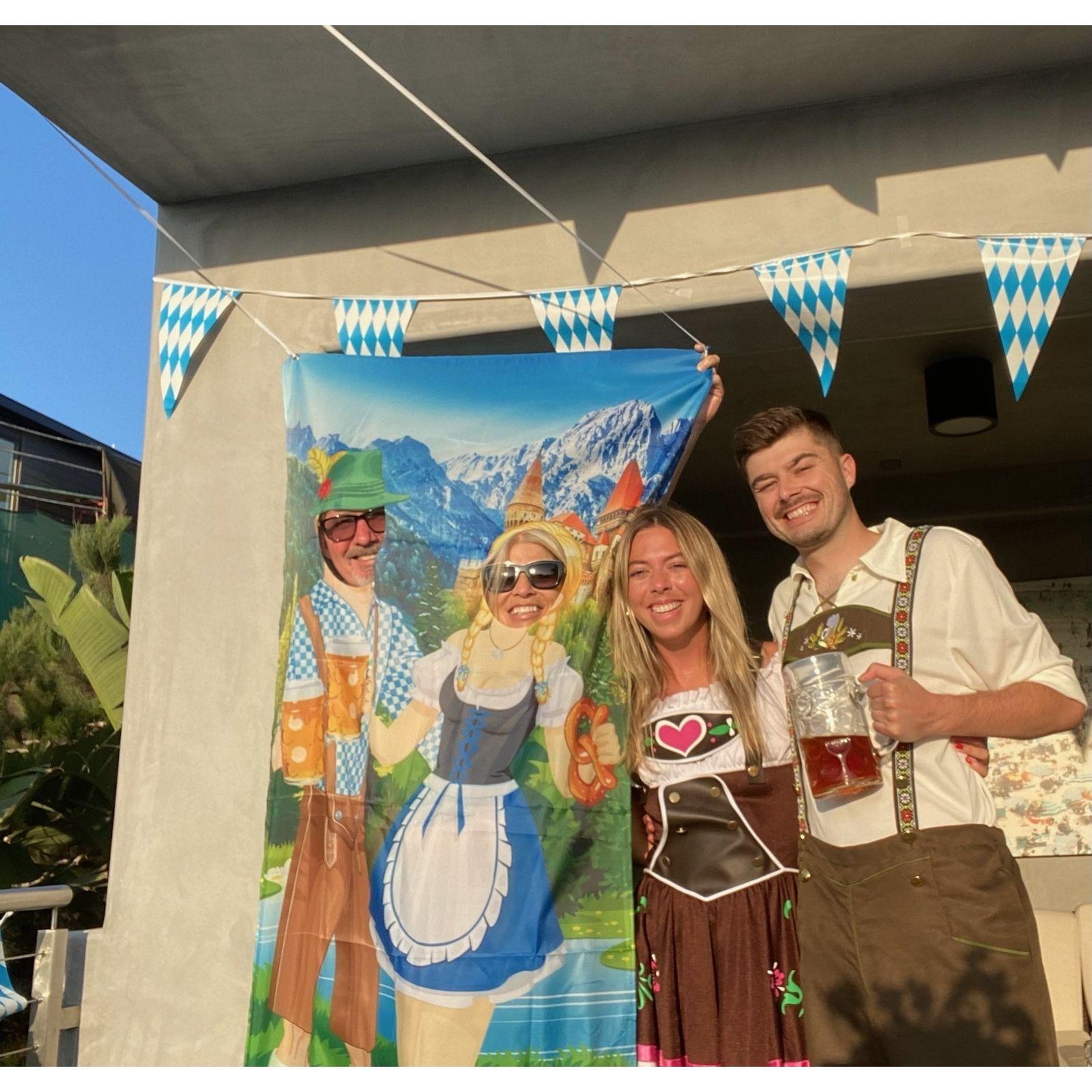 More pandemic creativity! Dustin & Annie put together an "Octoberfest" day for some family fun