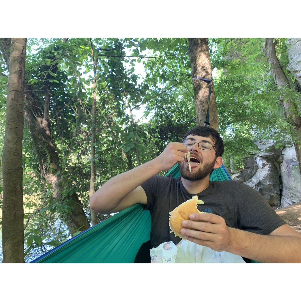 2019 - one of our favorite dates. hiking & setting up a hammock for lunch