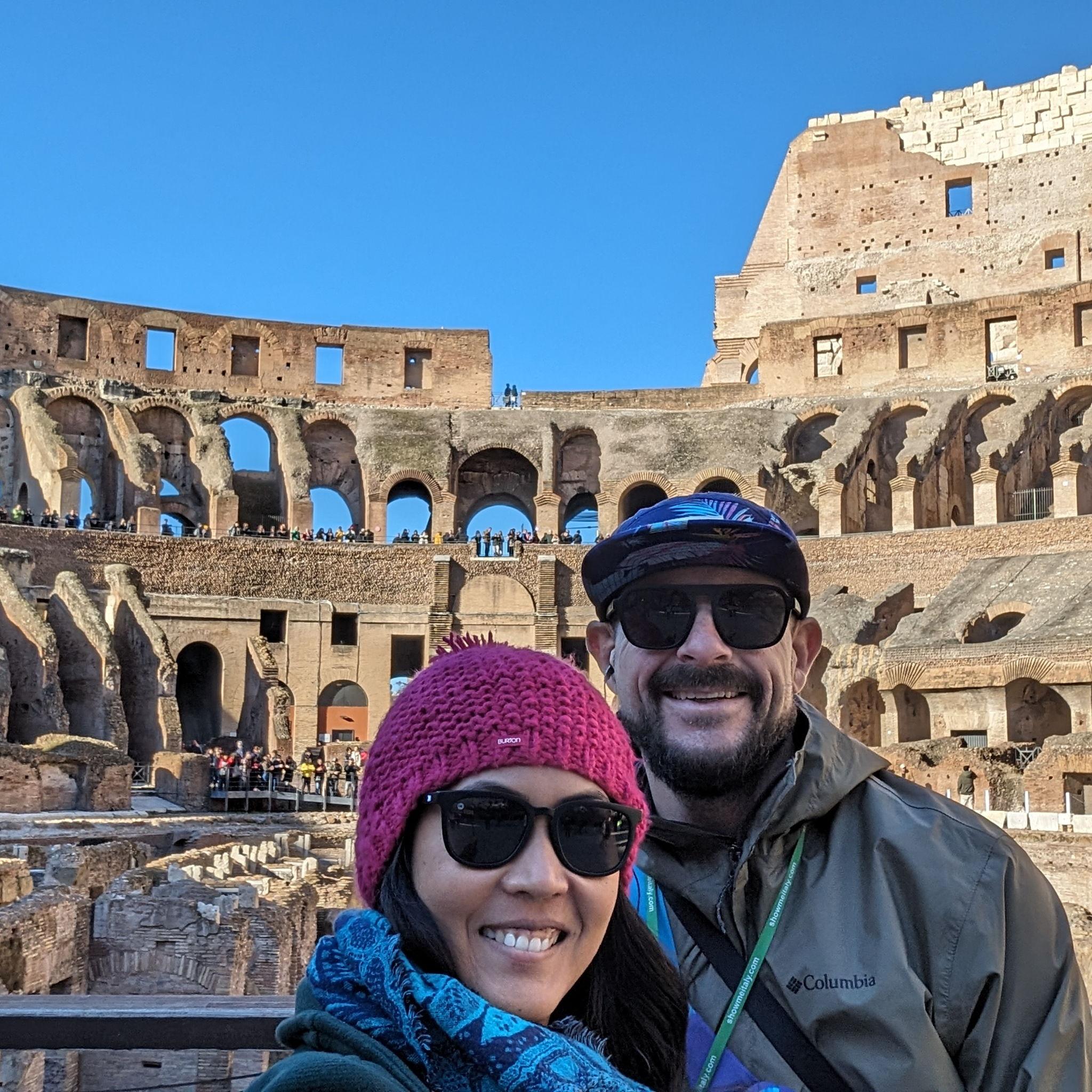inside the Colosseum, Rome, Italy