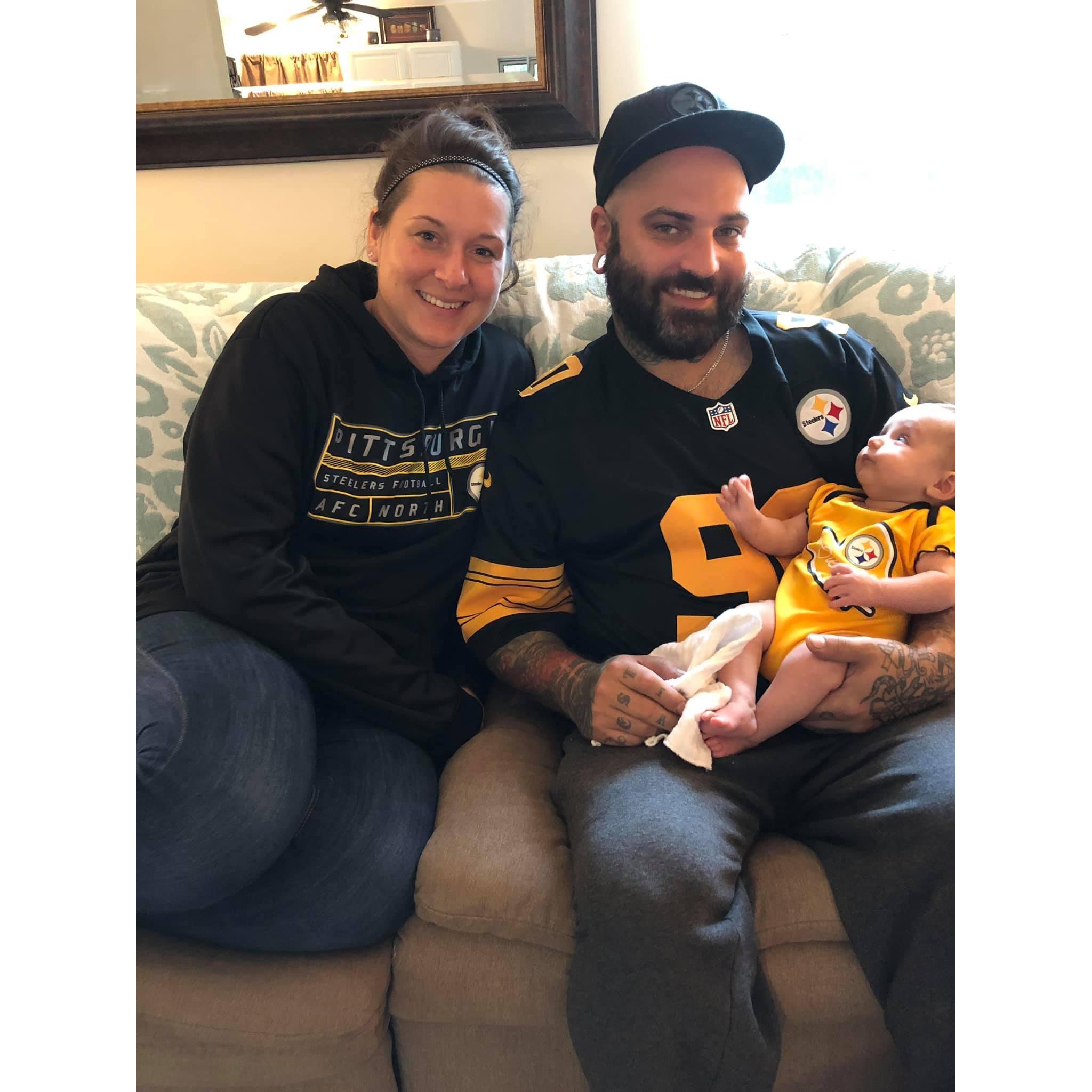 Holding baby Brooke