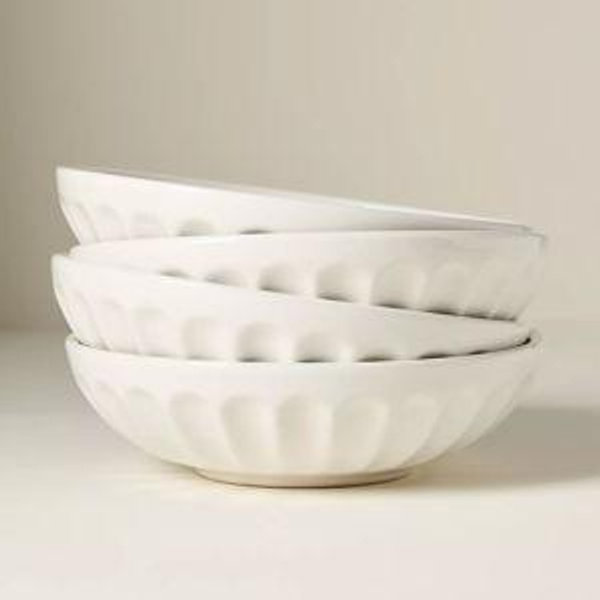 The Latte Stoneware Pasta Bowls, Set of 4: Amelie Edition - Cream, Set Of 4