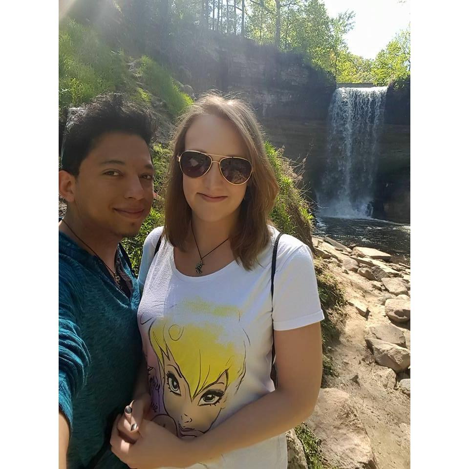 Hiking Minihaha Falls in Minnesota