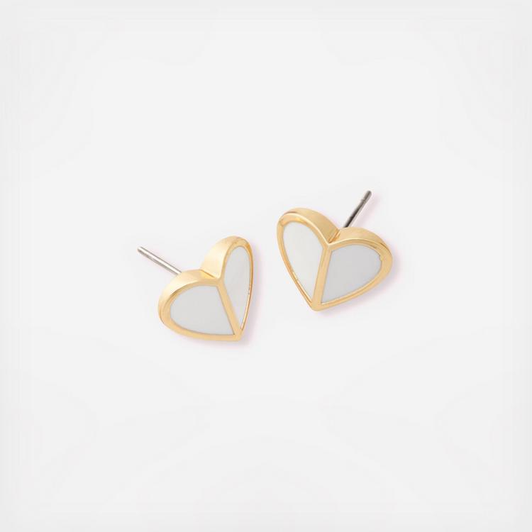 Heritage spade small heart hot sale studs