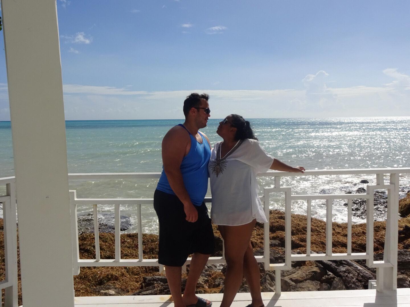 Mom took this picture of us on Eddie's first trip to Dominican Republic.