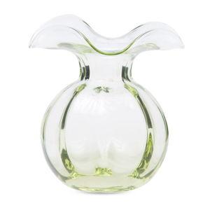 Hibiscus Glass Medium Fluted Vase (Green)