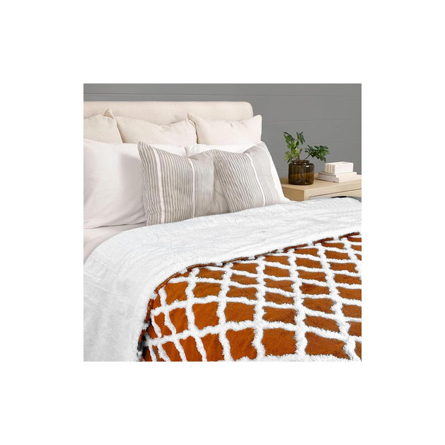 Swtroom Electric Heated Blanket 90''X100'' 6 Heating Levels ETL Certified Machine Washable Orange