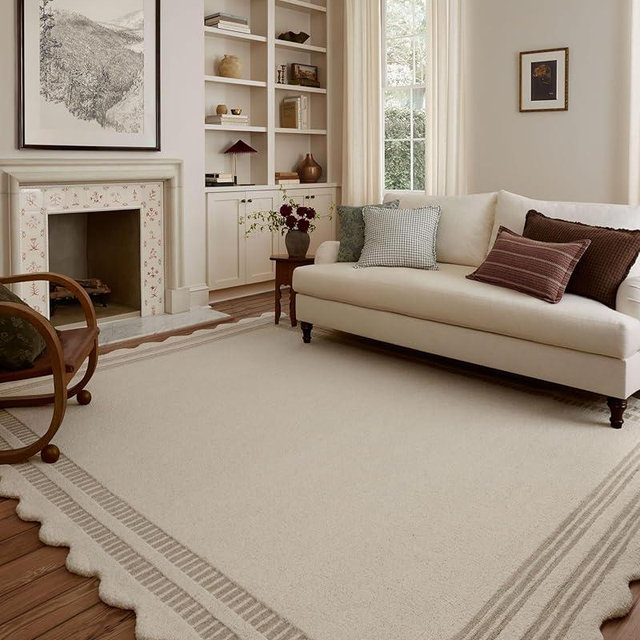 Loloi Chris Loves Julia Scottie Collection SCO-01 Ivory/Grey 3'-6" x 5'-6", .87" Pile Height, Accent Rug