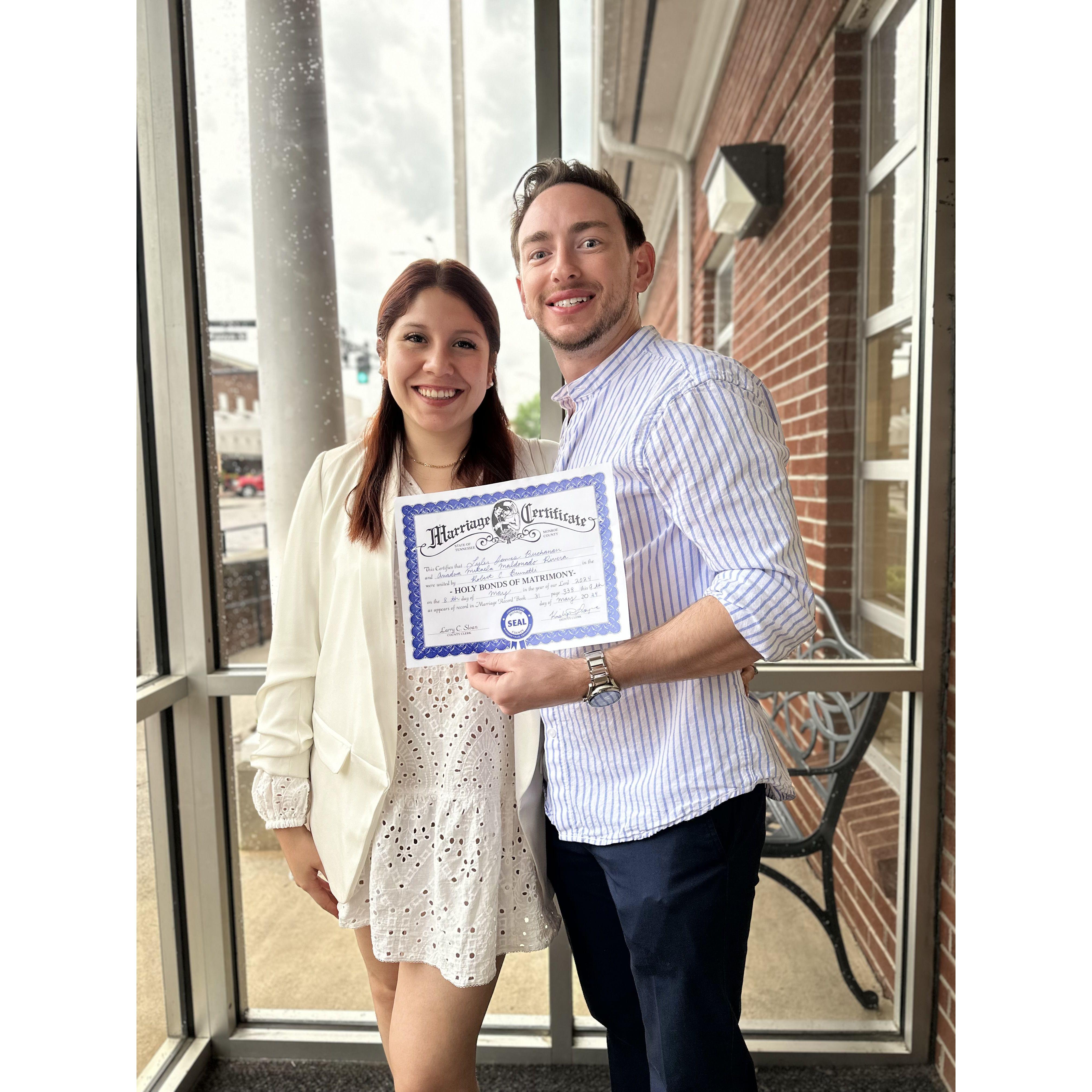 Officially a married couple!