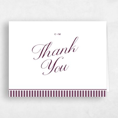 Plum, Purple Wedding Thank You - Connell Landscape