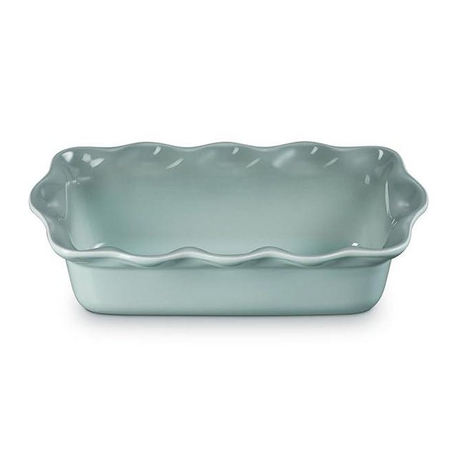 Le Creuset Stoneware Heritage Fluted Loaf Pan, 9", Sea Salt