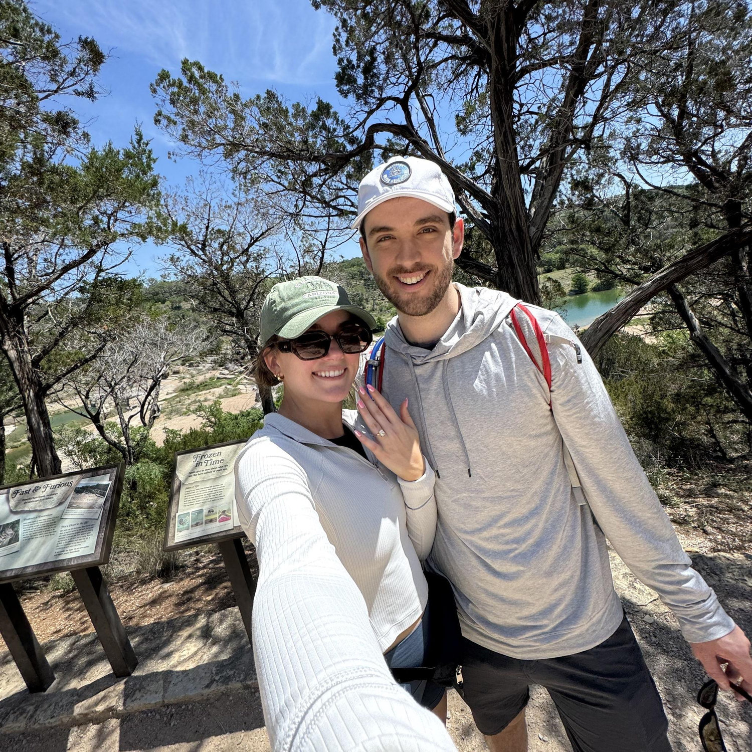 Proposal! Hiking in Pedernales Falls State Park in May 2025