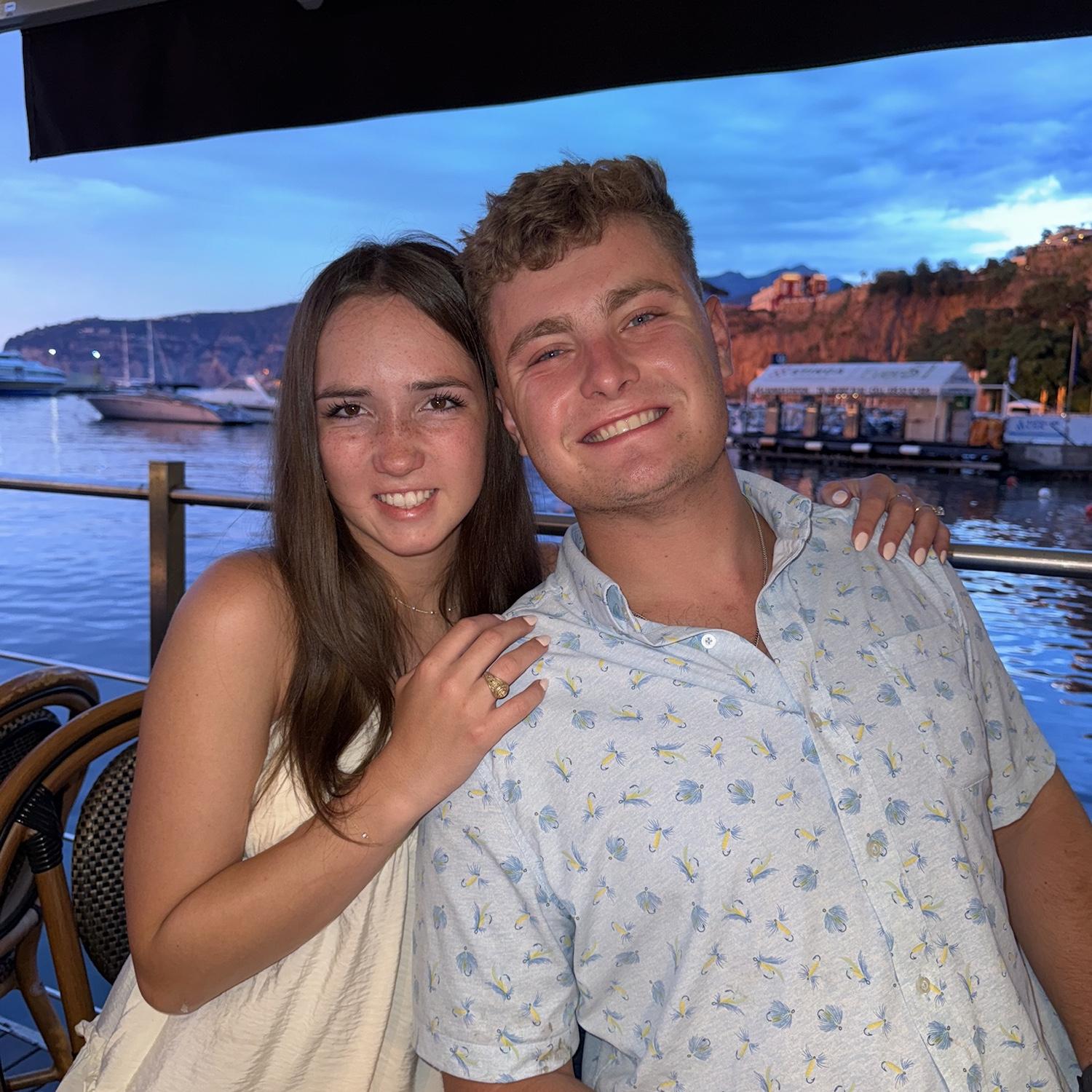Miller Family trip to Italy! This was an amazing dinner on the water.