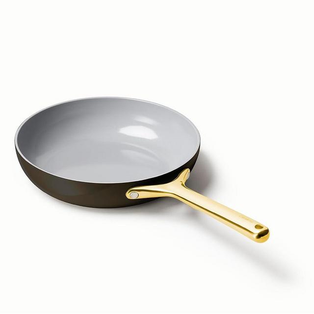 Caraway Nonstick Ceramic Frying Pan (2.7 qt, 10.5") - Non Toxic, PTFE & PFOA Free - Oven Safe & Compatible with All Stovetops (Gas, Electric & Induction) - Black