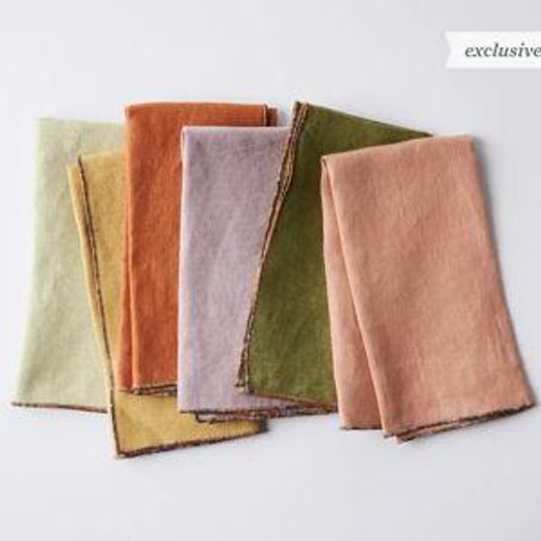 Atelier Saucier Mix-and-Match Chroma Napkins, Set of 6, Exclusive