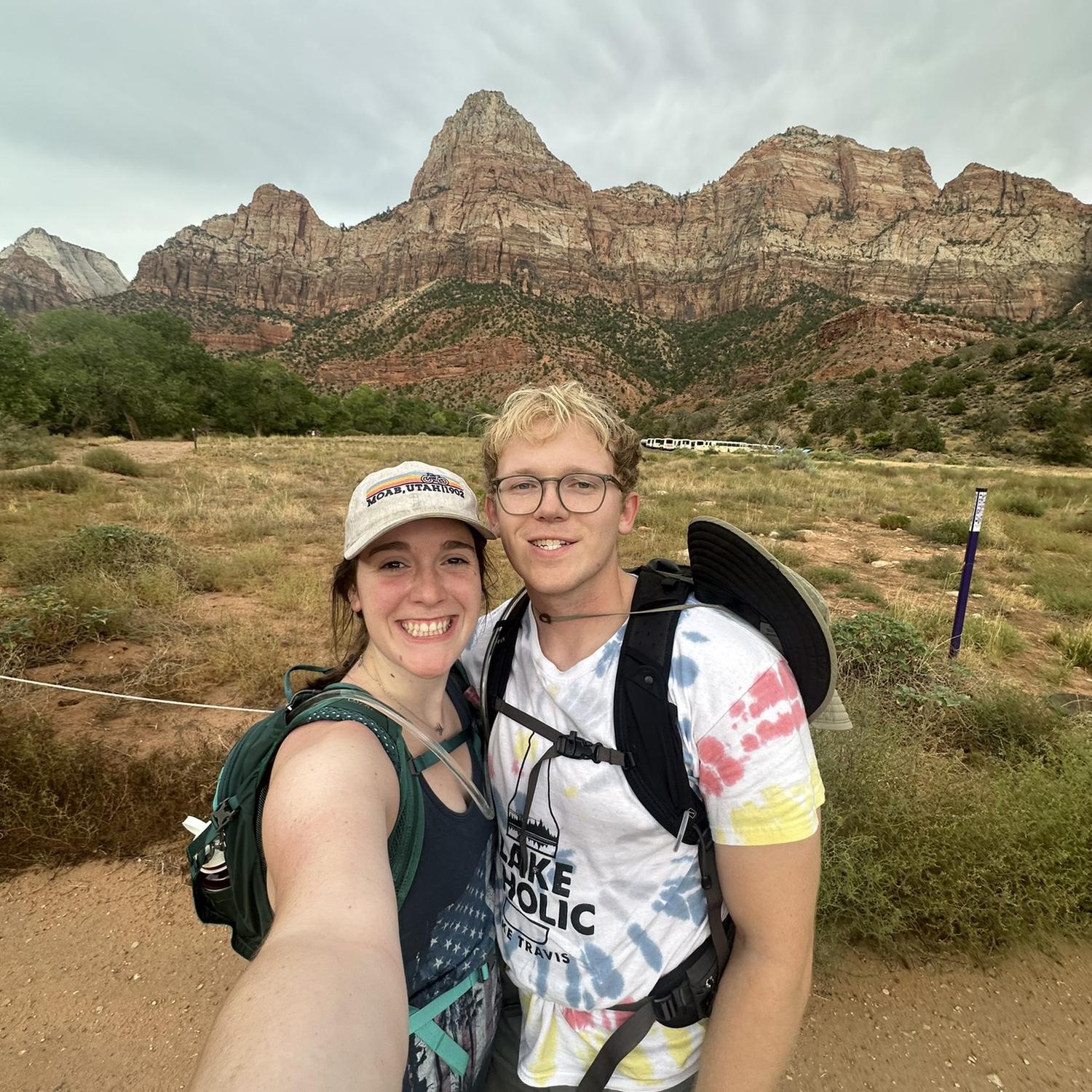 Warm-up Hike in Zion Nat'l Park, 2024.