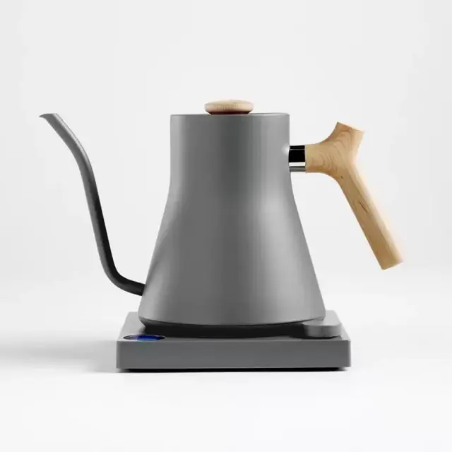 Fellow Stagg EKG Matte Black Electric Pour-Over Kettle with Walnut Handle