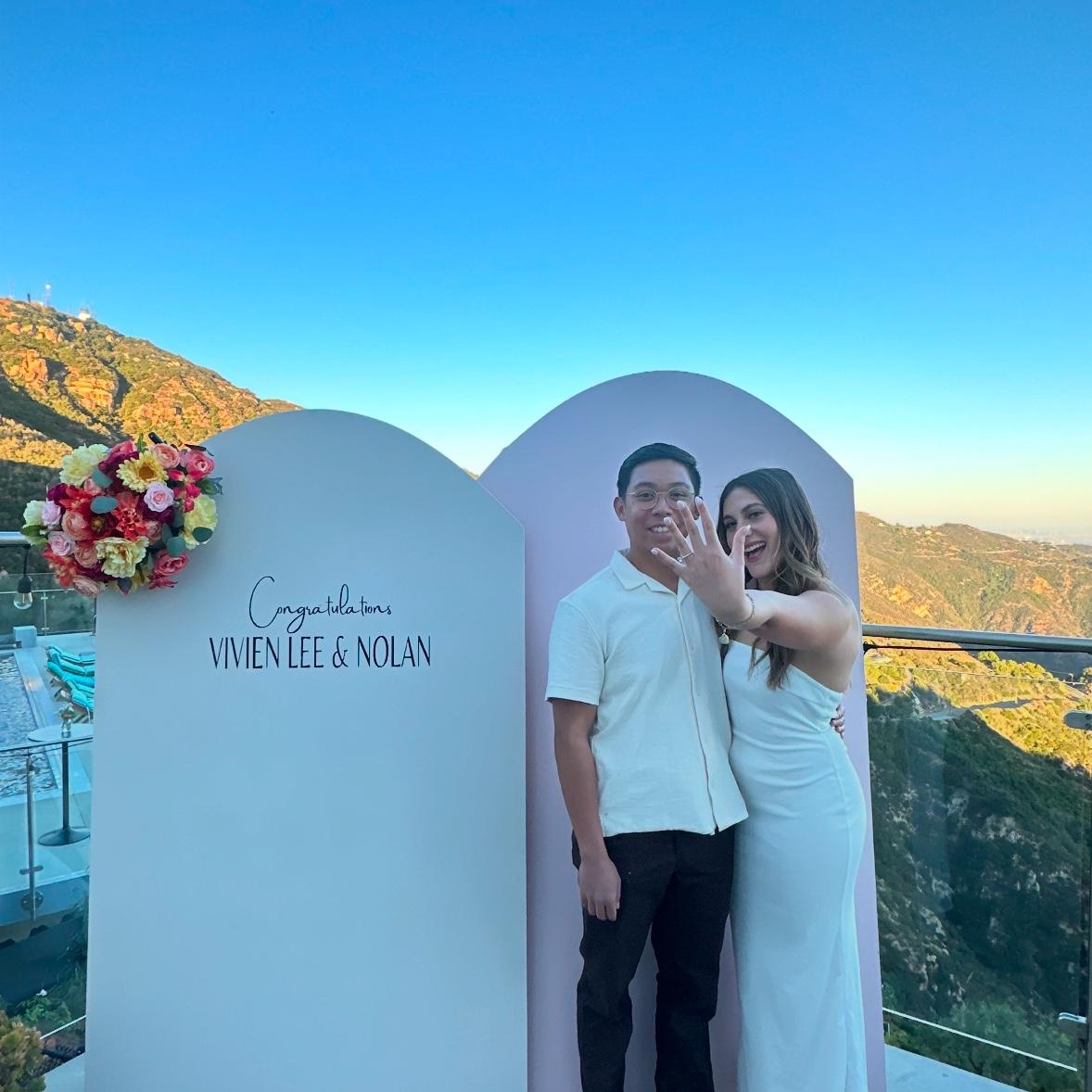 November 2023 - Celebrating our engagement in the Malibu mountains.