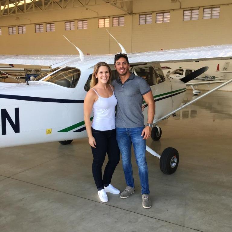 First flight with Filipe as a private pilot. 2017
