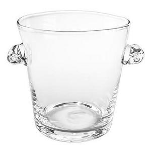 Monogrammed Glass Ice Bucket, Plain