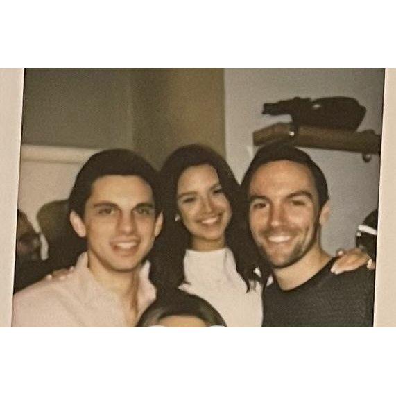 Sofia and Christopher with their match maker Mike at one of his famous game nights!