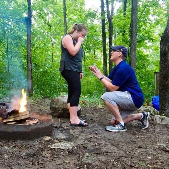 The Proposal! (captured on our GoPro that Andy set up before popping the question)