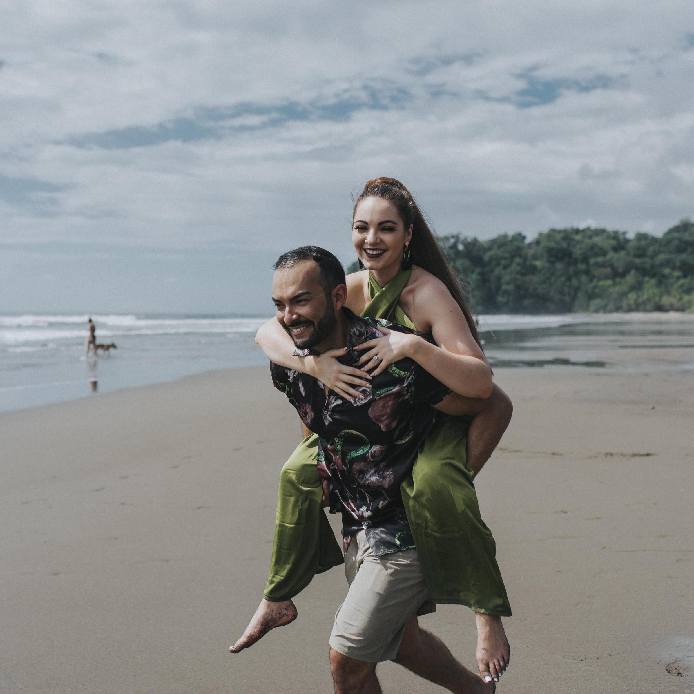 One of our engagement photos in Costa Rica right after Richard proposed! :)
