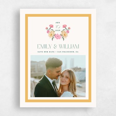 Goldenrod, Yellow Wedding Save the Date - Ashling Photo