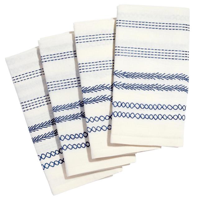 Indigo Embroidered Napkins (Set of 4)