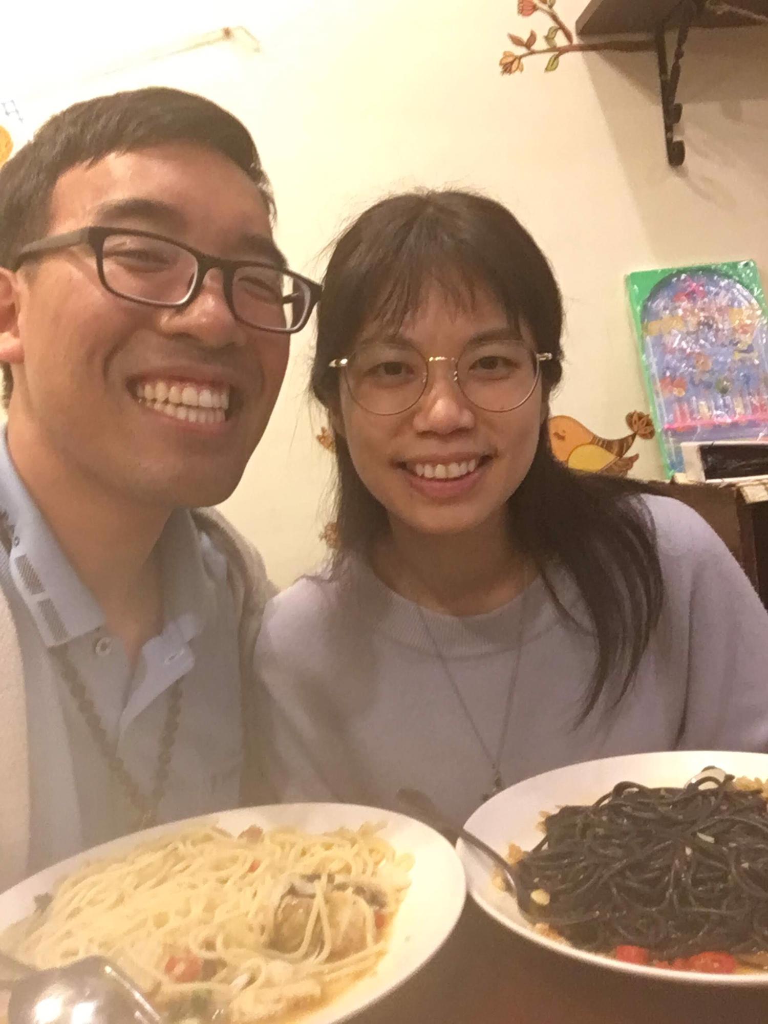 Birthday celebration at our favorite Italian restaurant in Taipei, Taiwan
