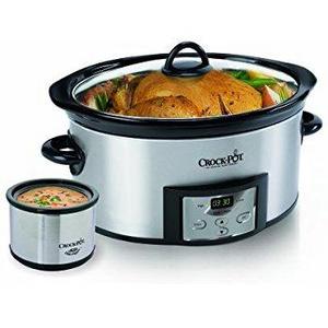 Crock-Pot 6-Quart Programmable Cook & Carry Slow Cooker with Digital Timer, Stainless Steel , SCCPVL610-S
