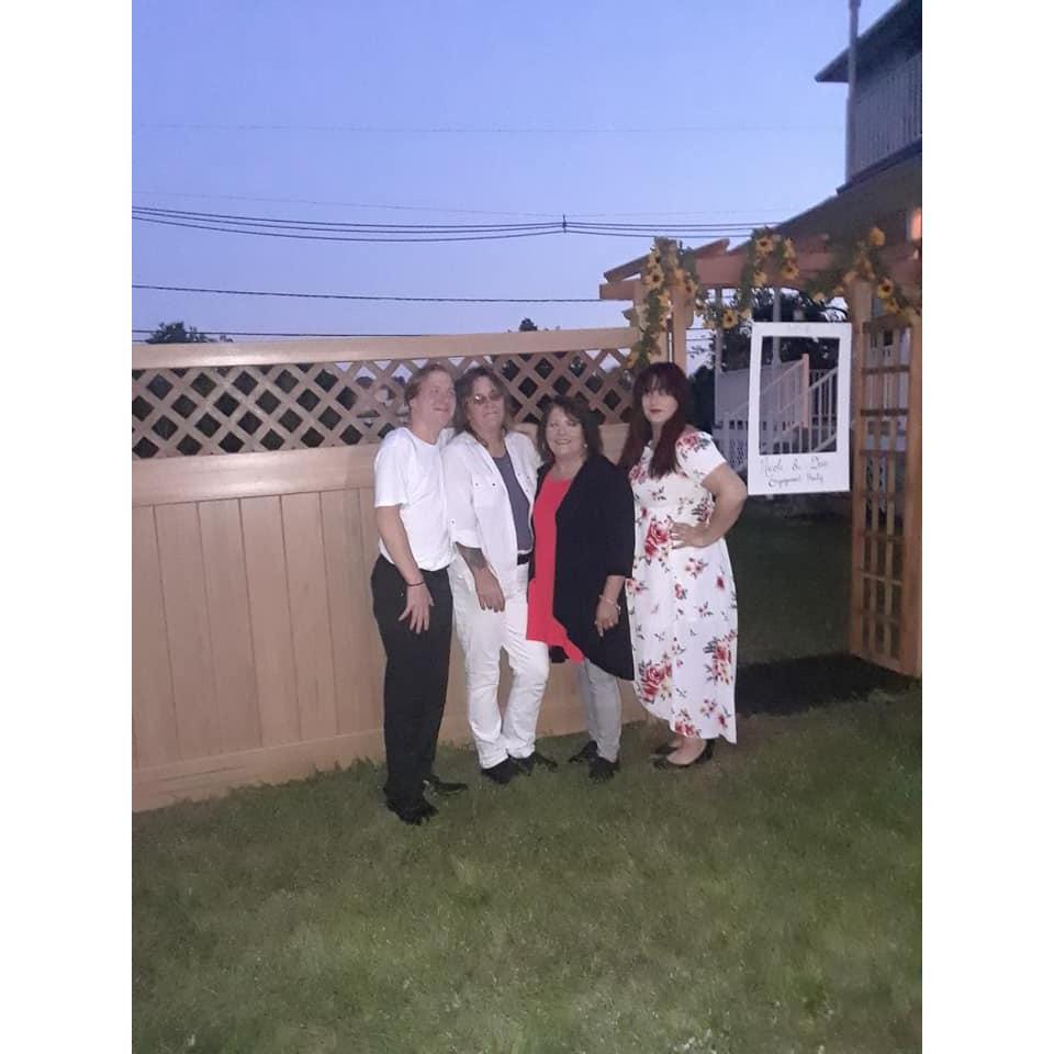 Engagement Party! Dan, Dan's mother (Georgene), Nicole's mother (Suzanne), and Nicole!