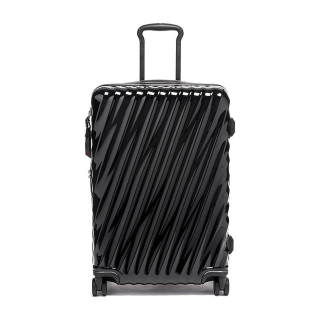 TUMI - 19 Degree Medium Expandable Checked Packing Case - 4-Wheeled Luggage - Hard Shell Suitcase - 26.0" X 17.5" X 10.0" - Black