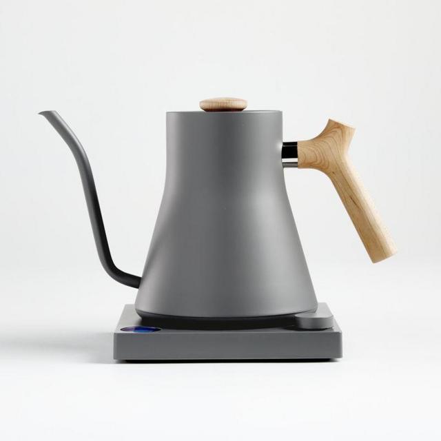 Fellow Stagg EKG Matte Grey Electric Pour-Over Kettle with Maple Handle