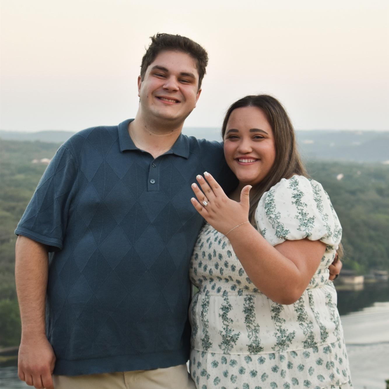 Jaxon proposed to Caitlyn during sunrise on May 10th at Mount Bonnell, this was one of their first date spots!