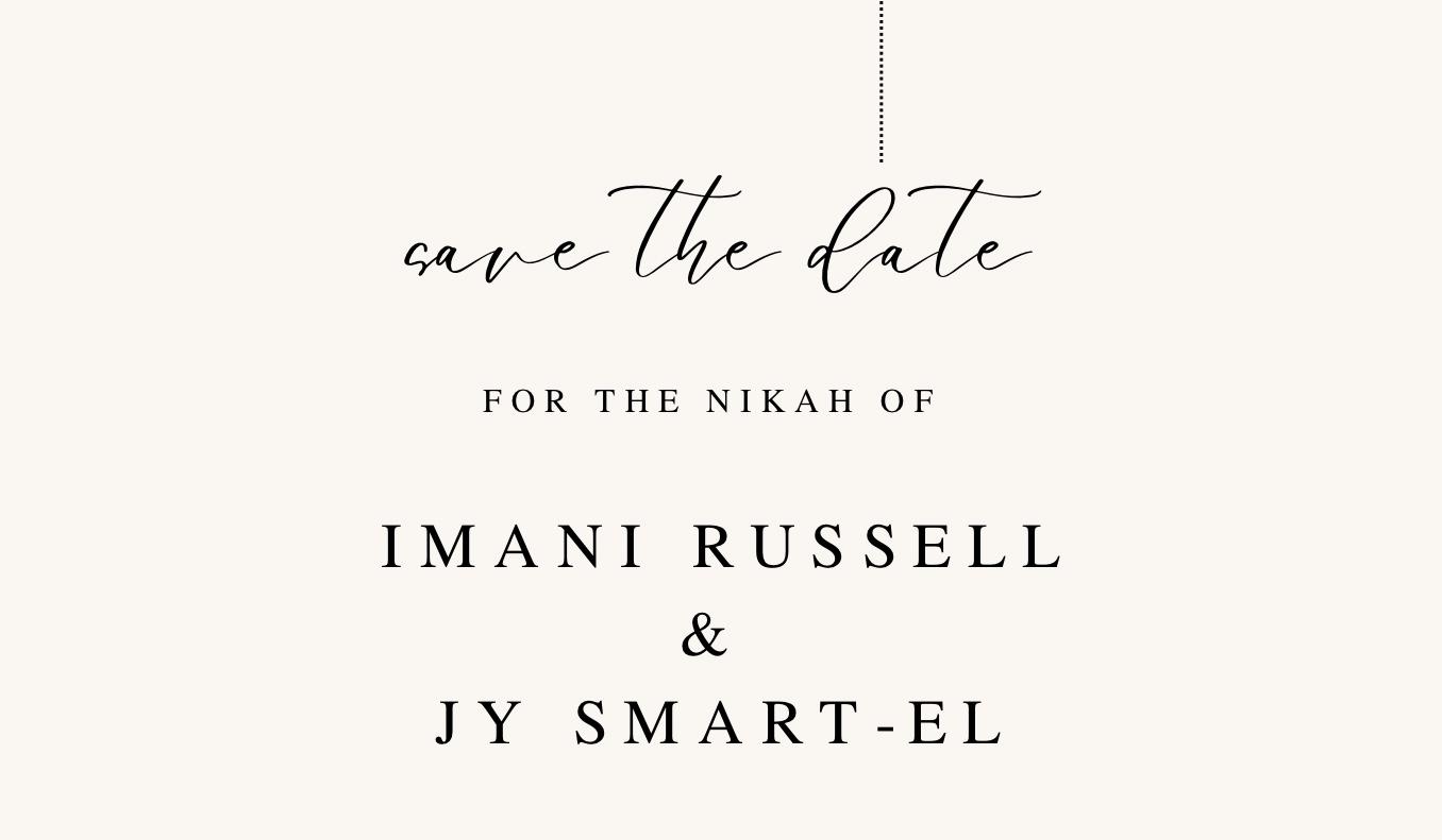 The Wedding Website of Imani Russell and Jy Smart-el