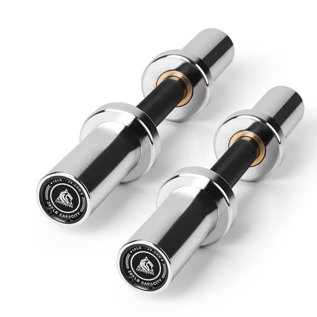 LIONSCOOL 16"/20” Loadable Dumbbells Pairs in Commercial Grade, Heavy Duty Olympic Dumbbell Bar/Handle for Strength Training, Compatible with 2’’ Standard Plates
