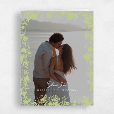 Soft Moss, Green Wedding Thank You - Erica Photo