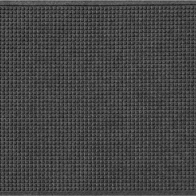 Bungalow Flooring Waterhog Door Mat, 2' x 3' Made in USA, Durable and Decorative Floor Covering, Skid Resistant, Indoor/Outdoor, Water-Trapping, Squares Collection, Charcoal