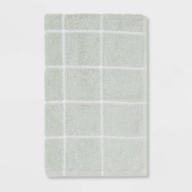 Everyday Grid Hand Towel Mint - Room Essentials™