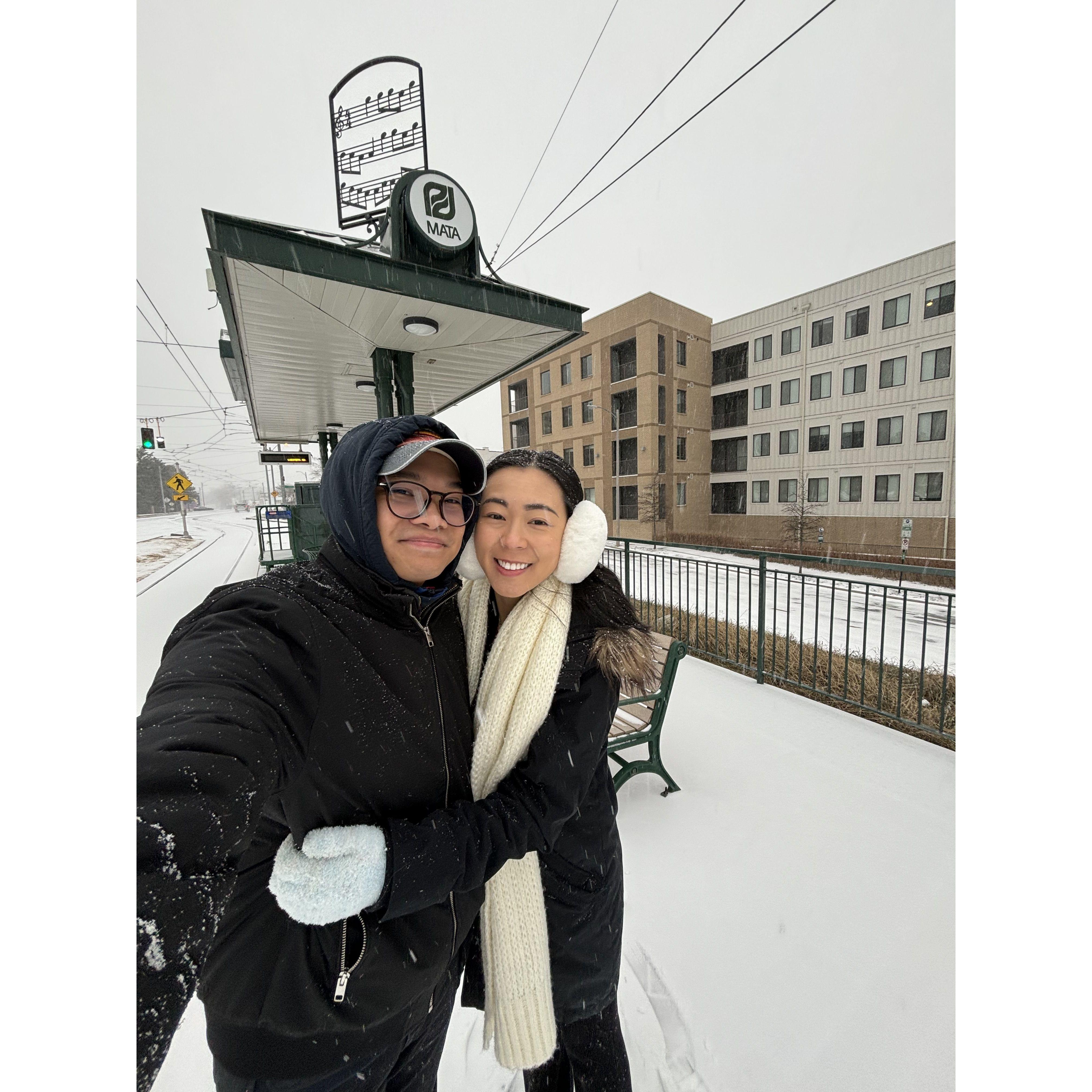 First snow day in Memphis together!