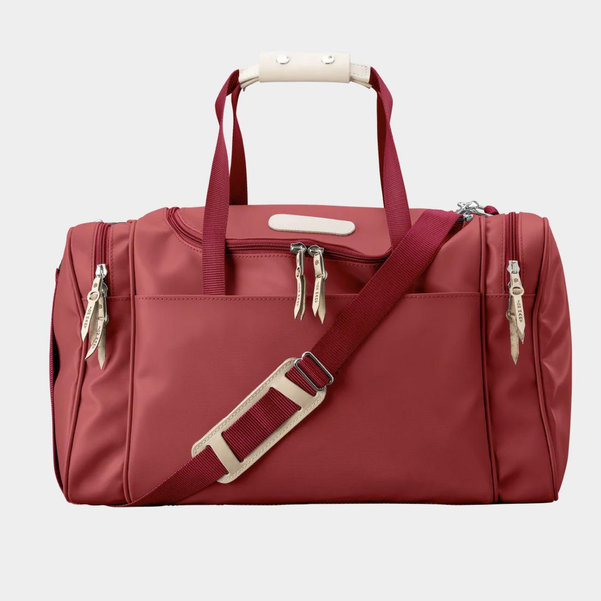 Red Coated Canvas Medium Square Duffel