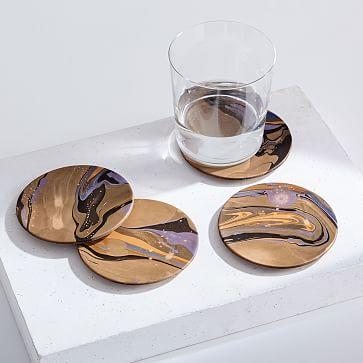 Molly Virginia Made Leather Coaster Set