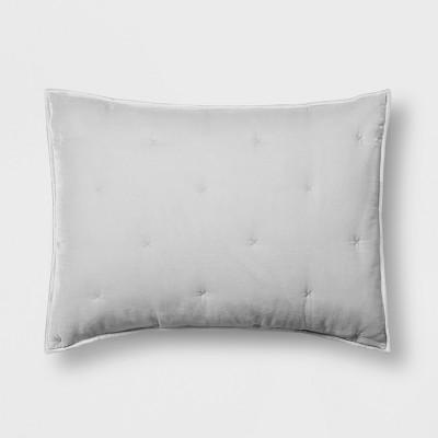 Gray Velvet Tufted Stitch Sham (Standard)- Opalhouse™
