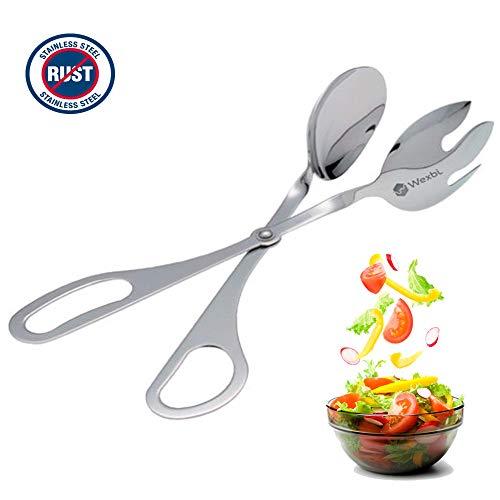 Wexbi Salad Tongs, Ideal Tongs for Cooking, Heavy Duty Stainless Steel Tongs, Irreplaceable Bread Tongs, Desserts Tongs, Serving Tongs, Perfect Kitchen Tongs