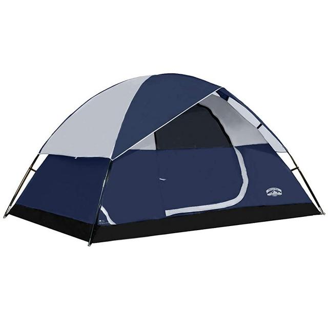 Pacific Pass 4 Person Family Dome Tent with Removable Rain Fly, Easy Set Up for Camp Backpacking Hiking Outdoor, 108.382.759.8 inches, Navy Blue