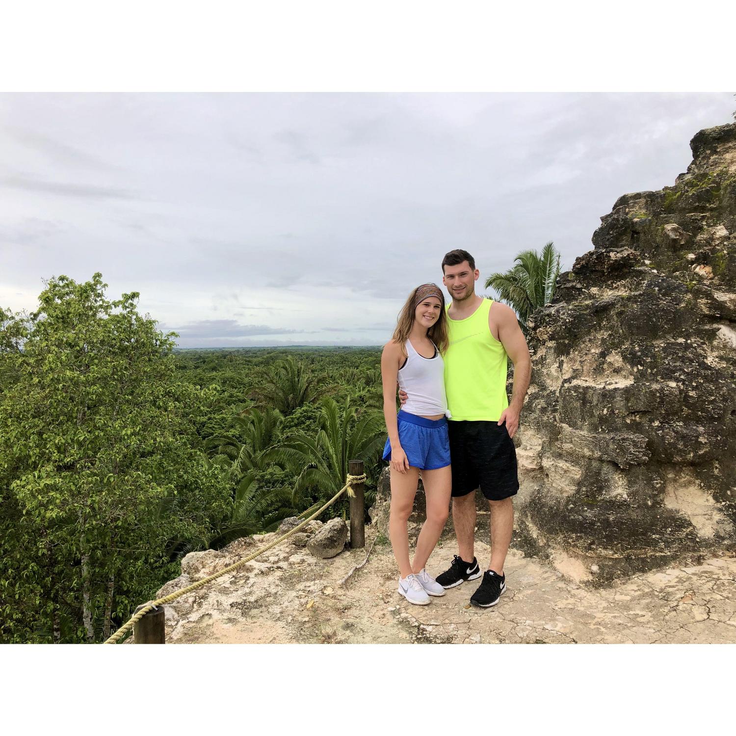 Climbing ancient Mayan ruins in Belize - October 2019