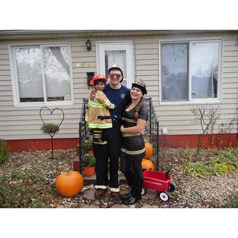We were firefighters for our first Halloween together 2017
