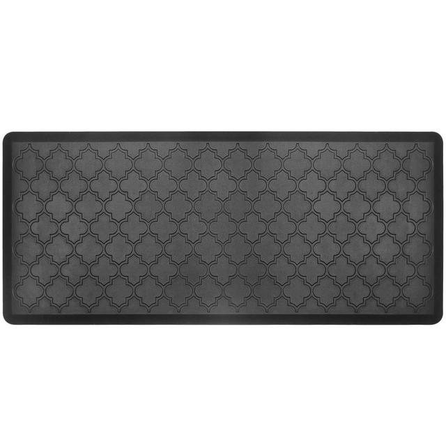 HEBE Oversized Kitchen Mats Cushioned Anti-Fatigue Floor Mat Runner Waterproof Non-Slip Kitchen Rug Floor Carpet Heavy Duty Comfort Standing Mat Pads, 20x48,Black