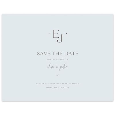 Ice, Blue Wedding Digital Save the Date - Bayway Landscape